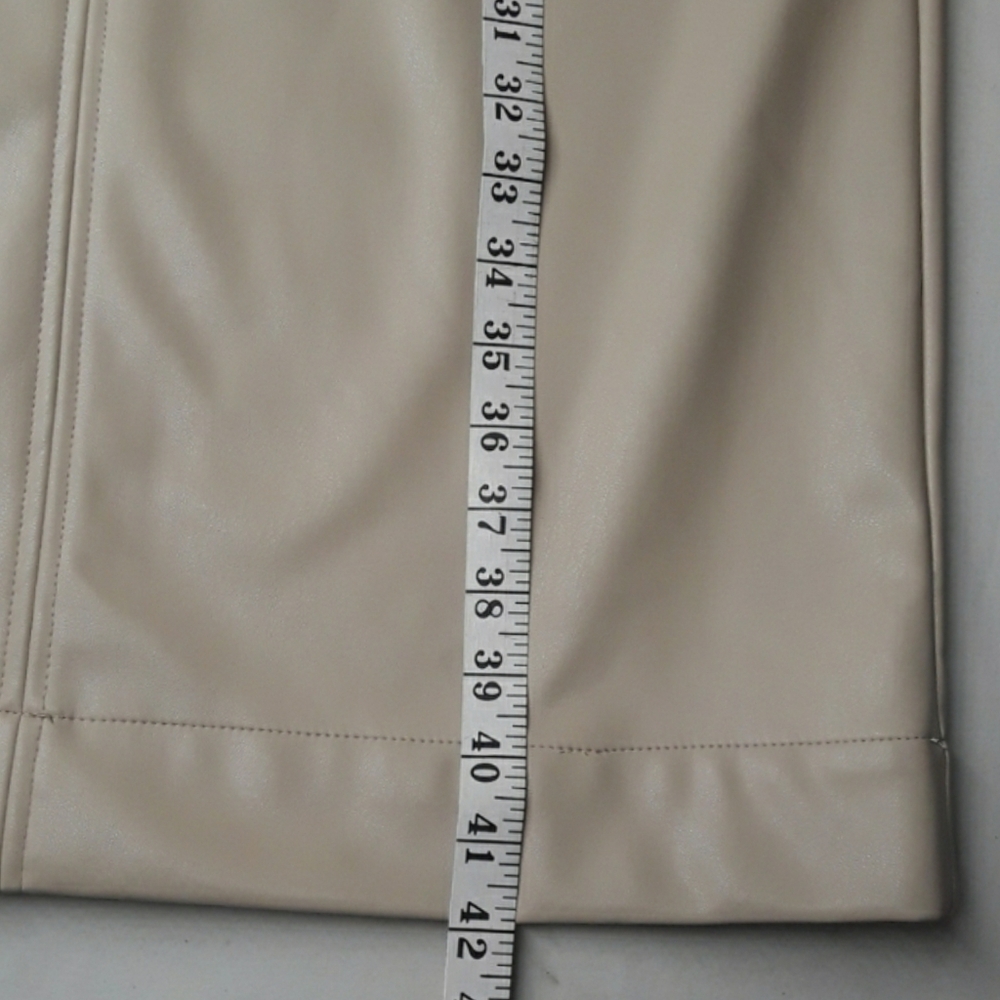 PROLOGUE Tan Faux Leather Sheath Dress X-Small NWT - Picture 7 of 8